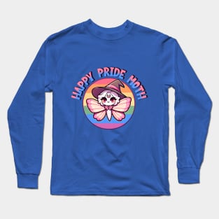 Happy Pride Moth Pun LGBTQ Cute Kawaii Witch Animal Long Sleeve T-Shirt